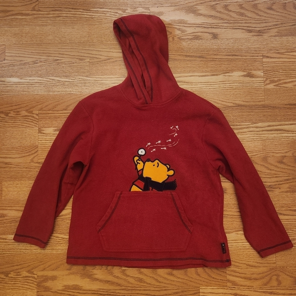 EUC Vintage Winnie The Pooh Red Hood Sweatshirt, Size L